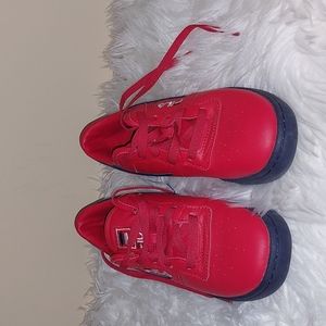 Red & Blue Fila tennis shoes